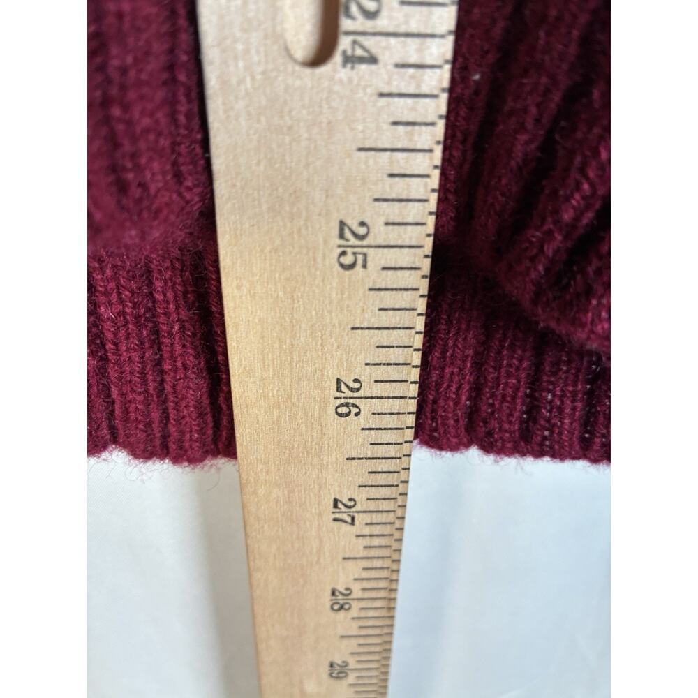 Vintage Brooks Brothers 100% Wool Burgundy Cardigan Sweater Women M 70s Classic - Picture 5 of 7